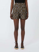 Max Mara bedruckte Seidenshorts Schwarz