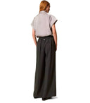 Twinset Anthracite Grey Wide Leg Pants