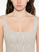Staud gestreepte midi-jurk