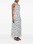 Staud Romy Long Dress With Polo Collar