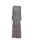 Missoni Long Striped Dress Embellished With Sequins