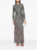 Missoni Long Striped Dress Embellished With Sequins