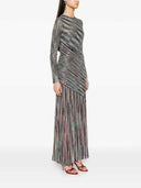 Missoni Long Striped Dress Embellished With Sequins