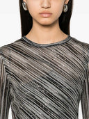 Missoni Long Striped Dress Embellished With Sequins