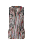 Gestreiftes Missoni-Top mit Pailletten verziert