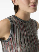 Gestreiftes Missoni-Top mit Pailletten verziert