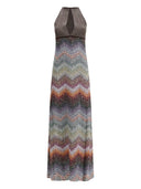 Ärmelloses Missoni-Maxikleid mit Zickzackmuster