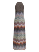 Ärmelloses Missoni-Maxikleid mit Zickzackmuster