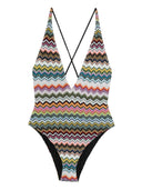 Missoni Badeanzug mit V-Ausschnitt