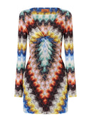 Missoni Metallic-Häkel-Minikleid