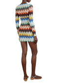 Missoni Metallic-Häkel-Minikleid