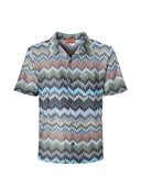 Kurzärmliges Missoni-Hemd mit Zickzackmuster