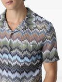 Kurzärmliges Missoni-Hemd mit Zickzackmuster