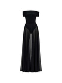 Norma Kamali Off The Shoulder Maxi Dress