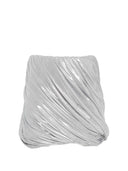Norma Kamali Metallic-Drapierter Minirock