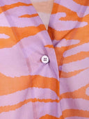 Das Attico Wickelkleid mit Zebramuster