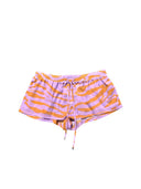 The Attico Orange Zebra Shorts