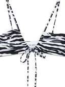 The Attico Zebra Print Tie Up Bikini