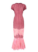 The Attico Pink Lace Midi Dress