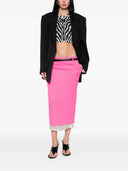 The Attico Midi Skirt With Striped Hem