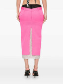 The Attico Midi Skirt With Striped Hem