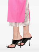 The Attico Midi Skirt With Striped Hem