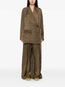 Uma Wang Khloe Belted Jacket With Geometric Pattern