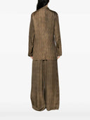 Uma Wang Khloe Belted Jacket With Geometric Pattern