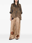 Uma Wang Lila Hose mit Polka Dot Print