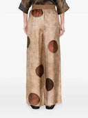 Uma Wang Lila Hose mit Polka Dot Print