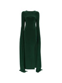 Norma Kamali – Langes Kleid mit Schlitz
