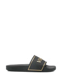 Versace Slide-Sandalen mit geprägtem Logo