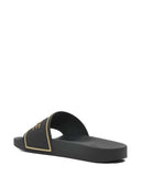Versace Slide-Sandalen mit geprägtem Logo