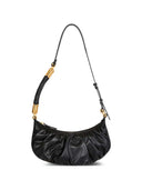 Balmain Ebene Ruffled Shoulder Bag