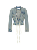 Maison Margiela Jacke mit ungesäumtem Saum