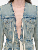 Maison Margiela Jacke mit ungesäumtem Saum