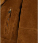 Myskin Braune kurze Jacke mit Fransen