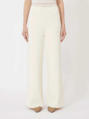 Pantaloni Max Mara in maglia crêpe di viscosa Avorio