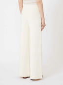 Pantaloni Max Mara in maglia crêpe di viscosa Avorio