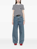 T Shirt Max Mara a righe con applicazione
