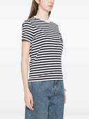 T Shirt Max Mara a righe con applicazione