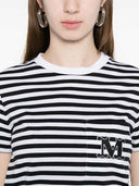 T Shirt Max Mara a righe con applicazione