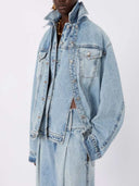 Sportmax Zweiteilige Jeansjacke Mitternachtsblau
