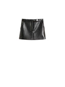 Sportmax Patent Leather Alligator Mini Skirt Black