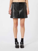 Sportmax Patent Leather Alligator Mini Skirt Black