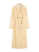 Sportmax Two Piece Trench Coat In Technical Fabric Vanilla