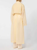 Sportmax Two Piece Trench Coat In Technical Fabric Vanilla