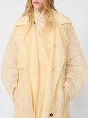 Sportmax Two Piece Trench Coat In Technical Fabric Vanilla
