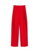 Sportmax Stretch-Wollfaltenhose Rot
