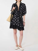 Sportmax Short Dress With Lace Black